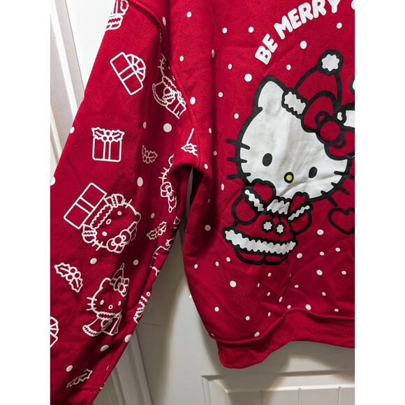Women's L Hello Kitty Red Ugly Christmas Sweater Holiday Festive - Picture 5 of 9